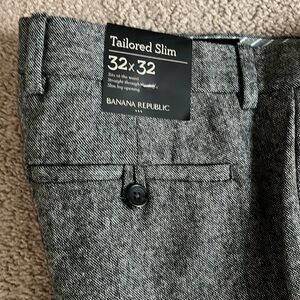 Banana Republic Tailored Slim Fit Wool Blend Pants